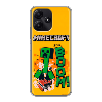 Силиконовый чехол на Xiaomi Poco M6 Pro 5G с принтом Майнкрафт Minecraft