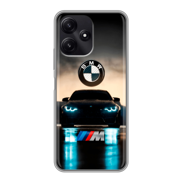 Силиконовый чехол на Xiaomi Poco M6 Pro 5G с принтом БМВ BMW
