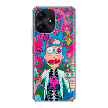 Силиконовый чехол на Xiaomi Poco M6 Pro 5G с принтом Рик и Морти Rick Morty