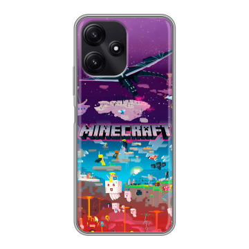 Силиконовый чехол на Xiaomi Poco M6 Pro 5G с принтом Майнкрафт Minecraft
