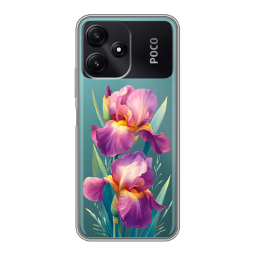 Силиконовый чехол на Xiaomi Poco M6 Pro 5G с принтом Цветы орхидеи Силиконовый чехол на Xiaomi Poco M6 Pro 5G с принтом Цветы орхидеи