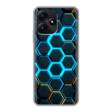 Силиконовый чехол на Xiaomi Poco M6 Pro 5G с принтом Неоновые соты Силиконовый чехол на Xiaomi Poco M6 Pro 5G с принтом Неоновые соты