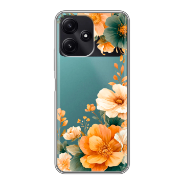 Силиконовый чехол на Xiaomi Poco M6 Pro 5G с принтом Цветы принт Силиконовый чехол на Xiaomi Poco M6 Pro 5G с принтом Цветы принт