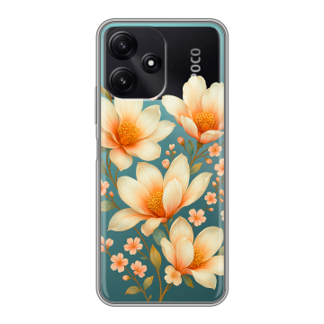 Силиконовый чехол на Xiaomi Poco M6 Pro 5G с принтом Цветы Силиконовый чехол на Xiaomi Poco M6 Pro 5G с принтом Цветы