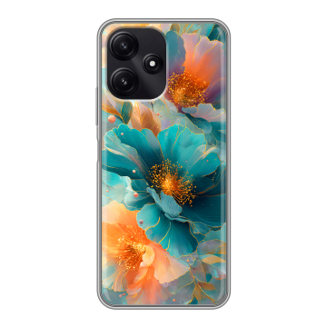 Силиконовый чехол на Xiaomi Poco M6 Pro 5G с принтом Цветы Силиконовый чехол на Xiaomi Poco M6 Pro 5G с принтом Цветы