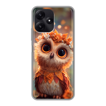Силиконовый чехол на Xiaomi Poco M6 Pro 5G с принтом Милая сова Силиконовый чехол на Xiaomi Poco M6 Pro 5G с принтом Милая сова