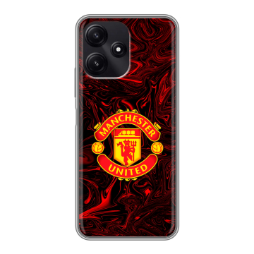 Силиконовый чехол на Xiaomi Poco M6 Pro 5G с принтом Manchester United Силиконовый чехол на Xiaomi Poco M6 Pro 5G с принтом Manchester United