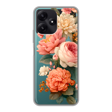 Силиконовый чехол на Xiaomi Poco M6 Pro 5G с принтом цветы Силиконовый чехол на Xiaomi Poco M6 Pro 5G с принтом цветы