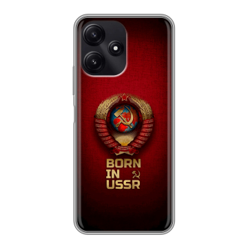 Силиконовый чехол на Xiaomi Poco M6 Pro 5G с принтом Флаг Герб СССР Силиконовый чехол на Xiaomi Poco M6 Pro 5G с принтом Флаг Герб СССР