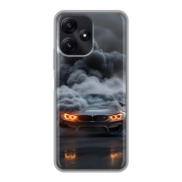Силиконовый чехол на Xiaomi Poco M6 Pro 5G с принтом BMW БМВ