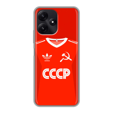 Силиконовый чехол на Xiaomi Poco M6 Pro 5G с принтом Флаг Герб СССР Силиконовый чехол на Xiaomi Poco M6 Pro 5G с принтом Флаг Герб СССР