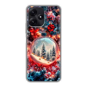 Силиконовый чехол на Xiaomi Poco M6 Pro 5G с принтом Новый год Силиконовый чехол на Xiaomi Poco M6 Pro 5G с принтом Новый год