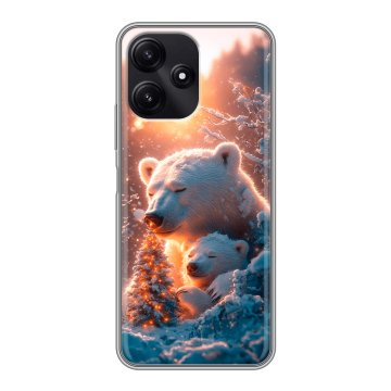 Силиконовый чехол на Xiaomi Poco M6 Pro 5G с принтом Новый год