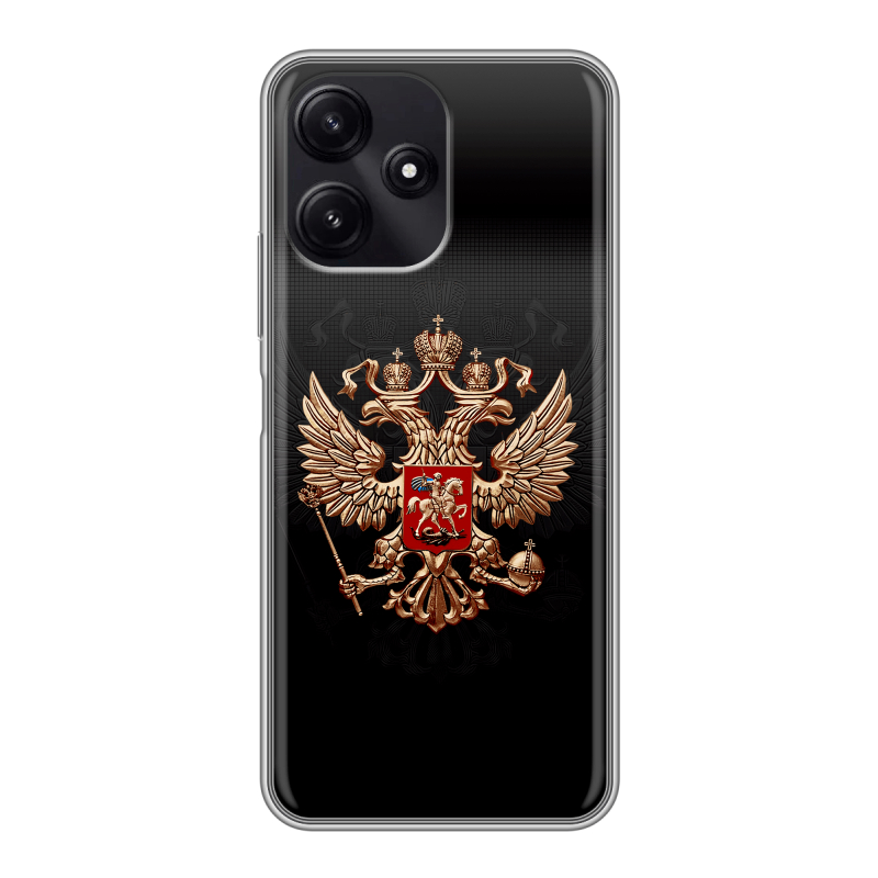 Силиконовый чехол на Xiaomi Poco M6 Pro 5G с принтом Герб России Силиконовый чехол на Xiaomi Poco M6 Pro 5G с принтом Герб России