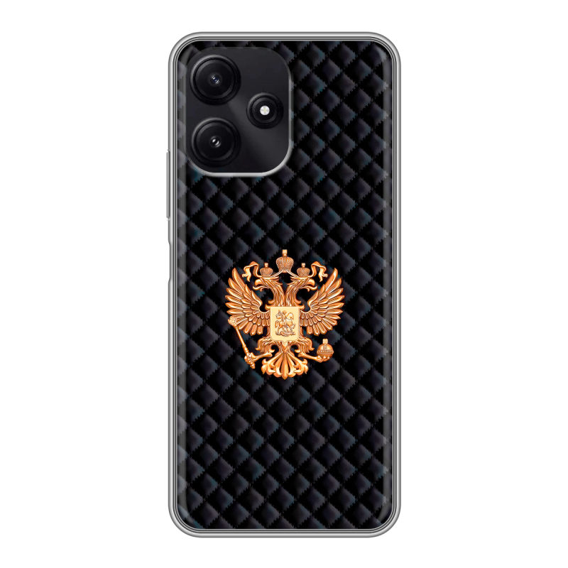 Силиконовый чехол на Xiaomi Poco M6 Pro 5G с принтом Герб России принт Силиконовый чехол на Xiaomi Poco M6 Pro 5G с принтом Герб России принт