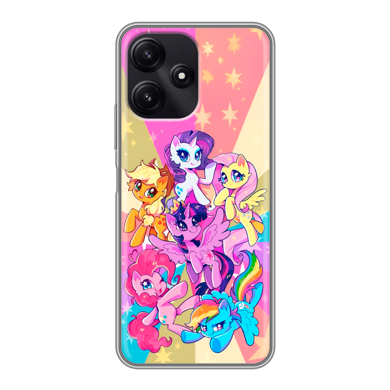 Силиконовый чехол на Xiaomi Poco M6 Pro 5G с принтом My little pony Дружба чудо Силиконовый чехол на Xiaomi Poco M6 Pro 5G с принтом My little pony Дружба чудо