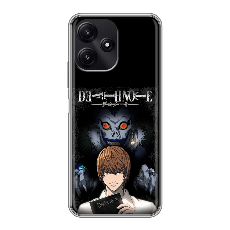 Силиконовый чехол на Xiaomi Poco M6 Pro 5G с принтом Death note Тетрадь смерти Силиконовый чехол на Xiaomi Poco M6 Pro 5G с принтом Death note Тетрадь смерти