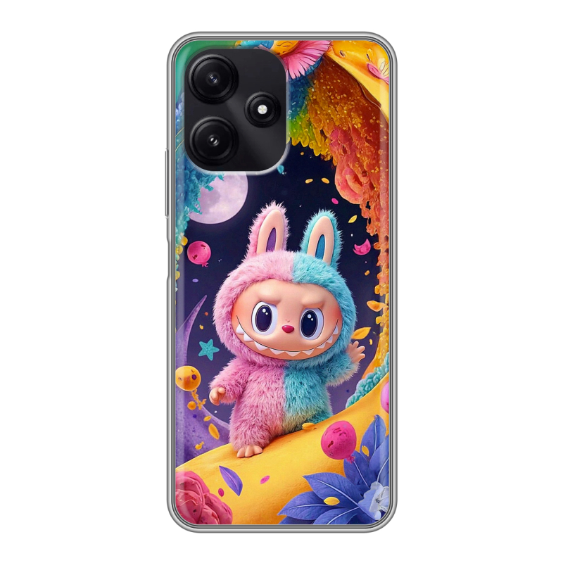 Силиконовый чехол на Xiaomi Poco M6 Pro 5G с принтом Labubu Лабубу Силиконовый чехол на Xiaomi Poco M6 Pro 5G с принтом Labubu Лабубу