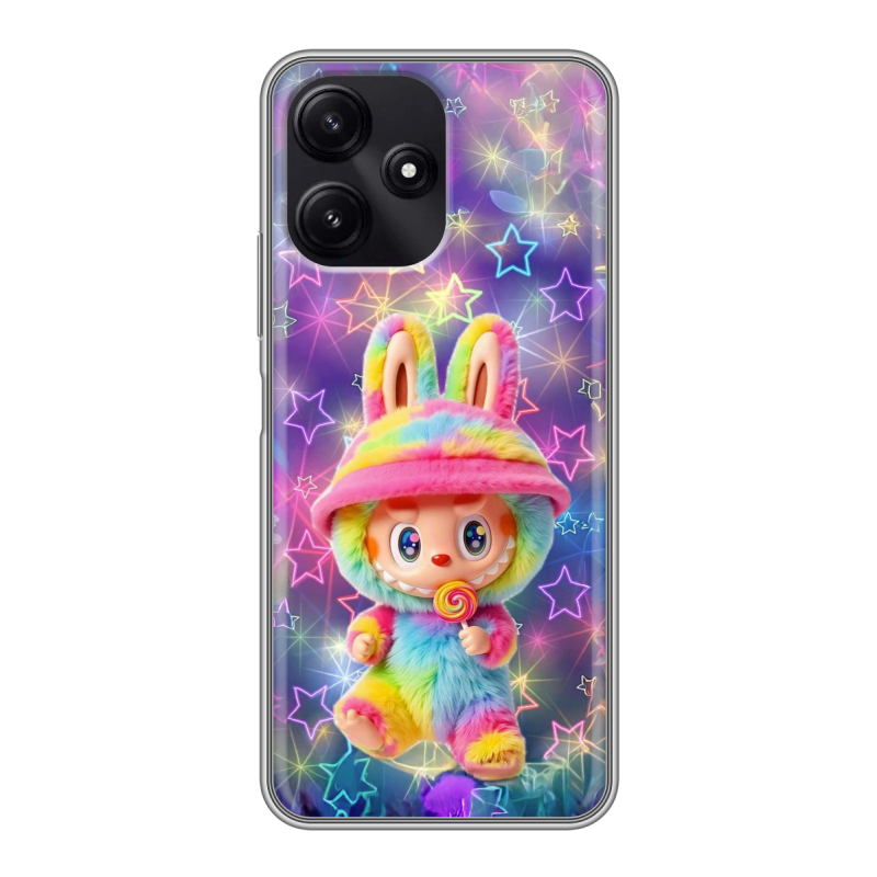 Силиконовый чехол на Xiaomi Poco M6 Pro 5G с принтом Labubu Лабубу Силиконовый чехол на Xiaomi Poco M6 Pro 5G с принтом Labubu Лабубу