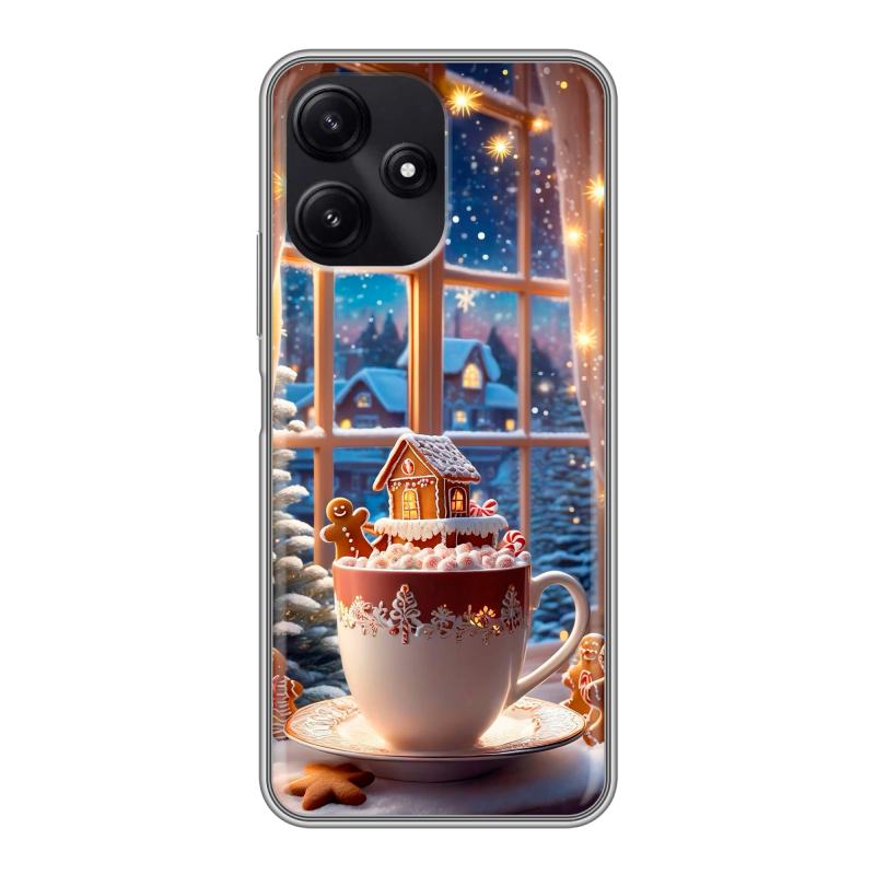 Силиконовый чехол на Xiaomi Poco M6 Pro 5G с принтом Новый год Силиконовый чехол на Xiaomi Poco M6 Pro 5G с принтом Новый год