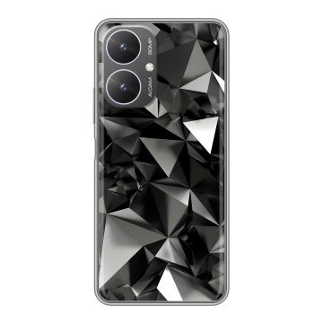 Силиконовый чехол на Xiaomi Poco M6 5G с принтом Черные кристаллы Силиконовый чехол на Xiaomi Poco M6 5G с принтом Черные кристаллы