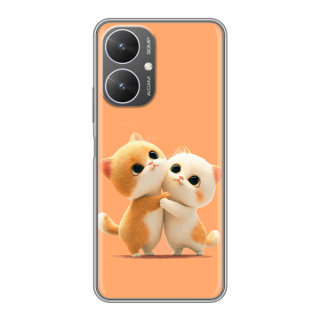 Силиконовый чехол на Xiaomi Poco M6 5G с принтом Милые котики Силиконовый чехол на Xiaomi Poco M6 5G с принтом Милые котики