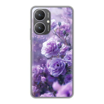 Силиконовый чехол на Xiaomi Poco M6 5G с принтом Розы цветы
