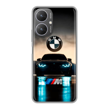 Силиконовый чехол на Xiaomi Poco M6 5G с принтом БМВ BMW