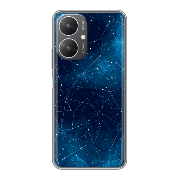 Силиконовый чехол на Xiaomi Poco M6 5G с принтом Космос звезды