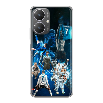 Силиконовый чехол на Xiaomi Poco M6 5G с принтом Реал Роналдо