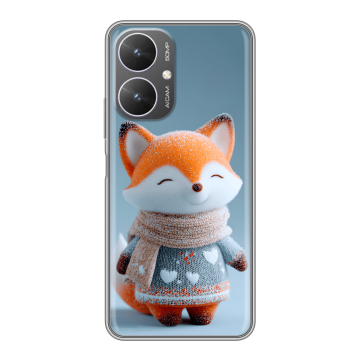 Силиконовый чехол на Xiaomi Poco M6 5G с принтом Лиса