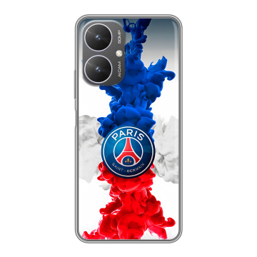 Силиконовый чехол на Xiaomi Poco M6 5G с принтом PSG ПСЖ