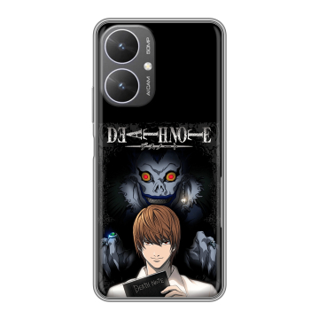 Силиконовый чехол на Xiaomi Poco M6 5G с принтом Death note Тетрадь смерти