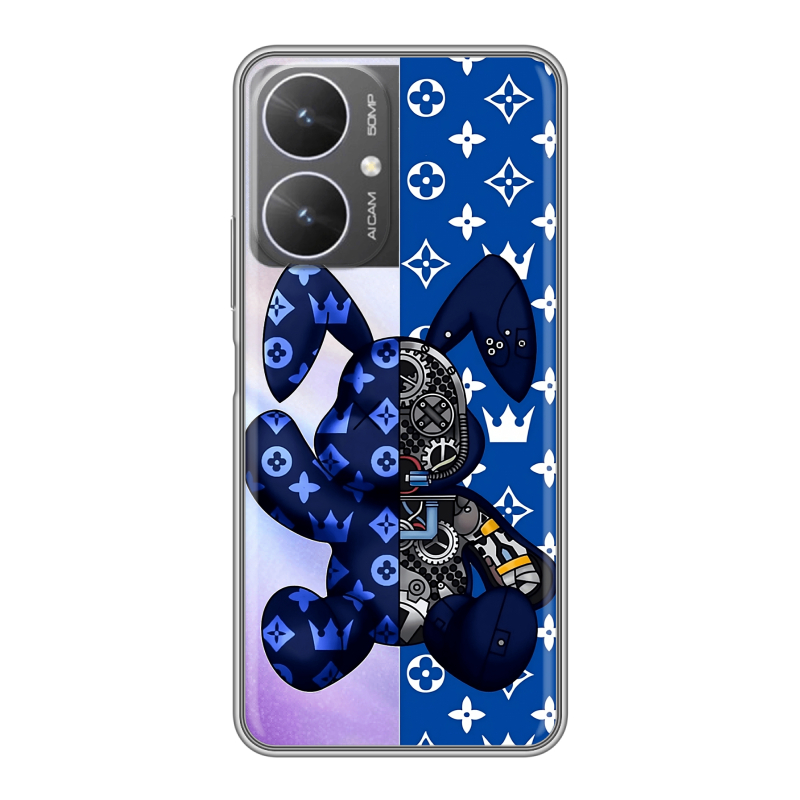 Силиконовый чехол на Xiaomi Poco M6 5G с принтом Луи робот Силиконовый чехол на Xiaomi Poco M6 5G с принтом Луи робот