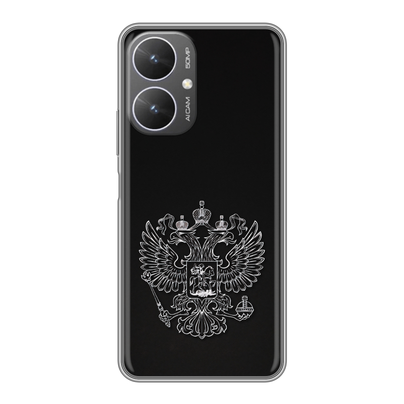 Силиконовый чехол на Xiaomi Poco M6 5G с принтом Герб России Силиконовый чехол на Xiaomi Poco M6 5G с принтом Герб России