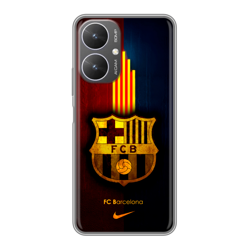 Силиконовый чехол на Xiaomi Poco M6 5G с принтом Барселона Barcelona Силиконовый чехол на Xiaomi Poco M6 5G с принтом Барселона Barcelona