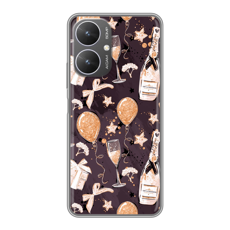 Силиконовый чехол на Xiaomi Poco M6 5G с принтом Новый год Силиконовый чехол на Xiaomi Poco M6 5G с принтом Новый год