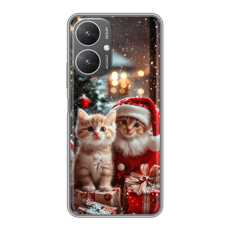 Силиконовый чехол на Xiaomi Poco M6 5G с принтом Новый год Силиконовый чехол на Xiaomi Poco M6 5G с принтом Новый год
