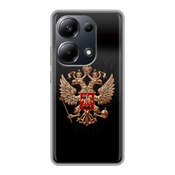 Силиконовый чехол на Xiaomi Poco M6 Pro 4G с принтом Герб России Силиконовый чехол на Xiaomi Poco M6 Pro 4G с принтом Герб России