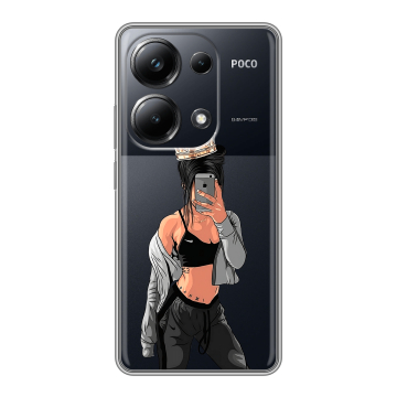 Силиконовый чехол на Xiaomi Poco M6 Pro 4G с принтом Женские принты Силиконовый чехол на Xiaomi Poco M6 Pro 4G с принтом Женские принты