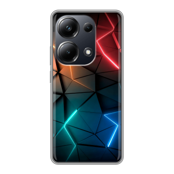 Силиконовый чехол на Xiaomi Poco M6 Pro 4G с принтом Абстракция неон Силиконовый чехол на Xiaomi Poco M6 Pro 4G с принтом Абстракция неон