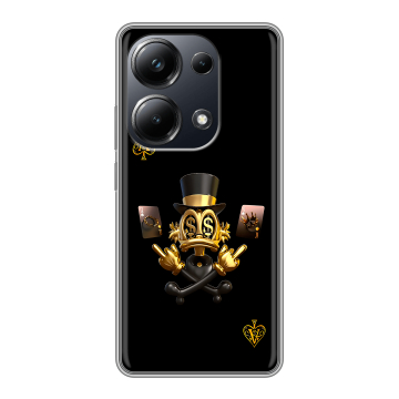 Силиконовый чехол на Xiaomi Poco M6 Pro 4G с принтом Золотой скрудж макдак Силиконовый чехол на Xiaomi Poco M6 Pro 4G с принтом Золотой скрудж макдак