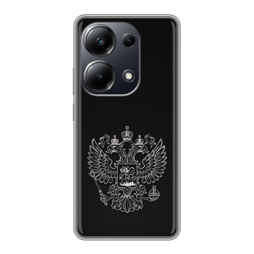 Силиконовый чехол на Xiaomi Poco M6 Pro 4G с принтом Герб России Силиконовый чехол на Xiaomi Poco M6 Pro 4G с принтом Герб России