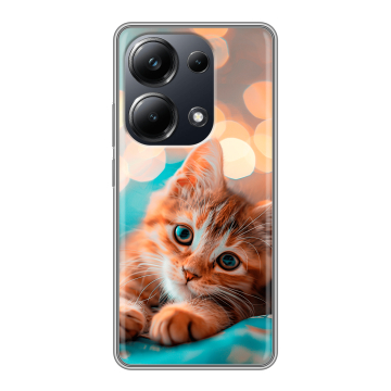 Силиконовый чехол на Xiaomi Poco M6 Pro 4G с принтом котик