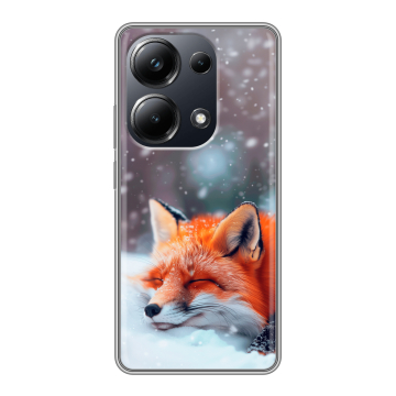 Силиконовый чехол на Xiaomi Poco M6 Pro 4G с принтом лиса