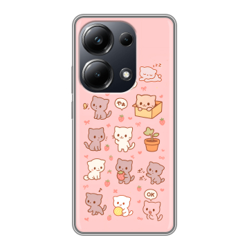 Силиконовый чехол на Xiaomi Poco M6 Pro 4G с принтом Hello Kitty Хелоу Кити
