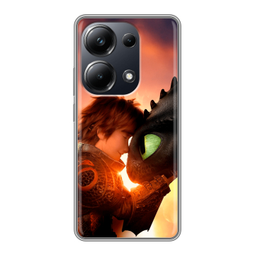 Силиконовый чехол на Xiaomi Poco M6 Pro 4G с принтом Как приручить дракона
