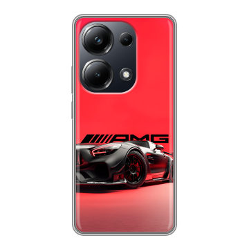 Силиконовый чехол на Xiaomi Poco M6 Pro 4G с принтом Мерседес Mercedes AMG Силиконовый чехол на Xiaomi Poco M6 Pro 4G с принтом Мерседес Mercedes AMG