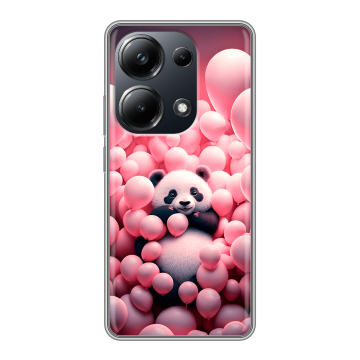 Силиконовый чехол на Xiaomi Poco M6 Pro 4G с принтом Панда
