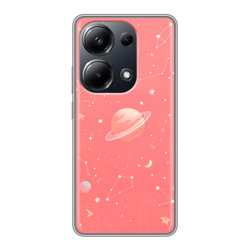 Силиконовый чехол на Xiaomi Poco M6 Pro 4G с принтом Розовый космос Силиконовый чехол на Xiaomi Poco M6 Pro 4G с принтом Розовый космос